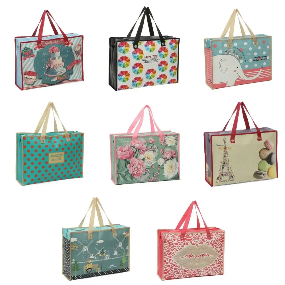 

Водонепроницаемые сумки для хранения в виде слона и цветов в горошек, Мультяшные сумки в Корейском стиле для мам, сумки-тоуты с надписью, женские сумки на плечо