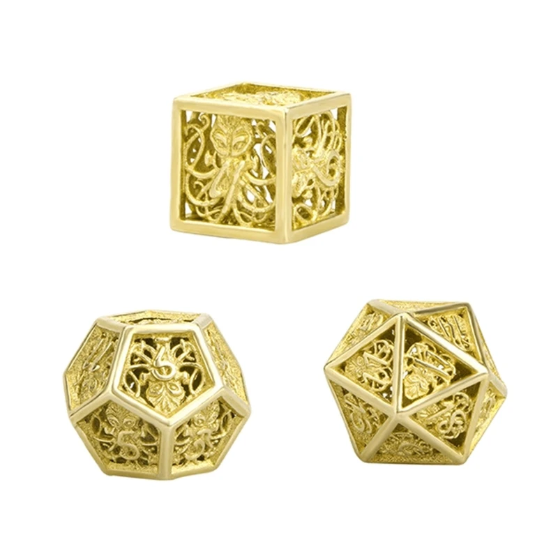7 Pcs/Set Metal Dices-Polyhedron Dices Practical Table Game Dices Hollow Dices-Poker Game Dices Set for Bar Club Party
7 Pcs/Set Metal Dices-Polyhedron Dices Practical Table Game Dices Hollow Dices-Poker Game Dices Set for Bar Club Party