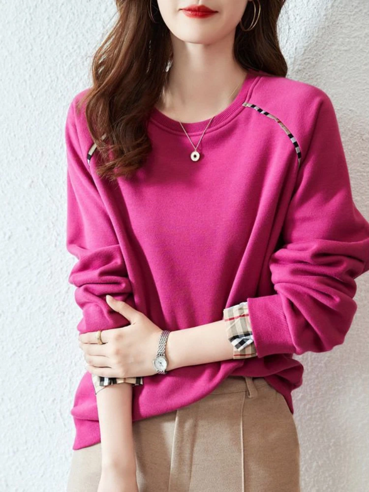 Sweatshirt Loose Pullover Ladies Spliced Long Sleeved Sweatshirt New Top Loose Women's Clothing Spring Autumn Oversized Pullover
Sweatshirt Loose Pullover Ladies Spliced Long Sleeved Sweatshirt New Top Loose Women's Clothing Spring Autumn Oversized Pullover