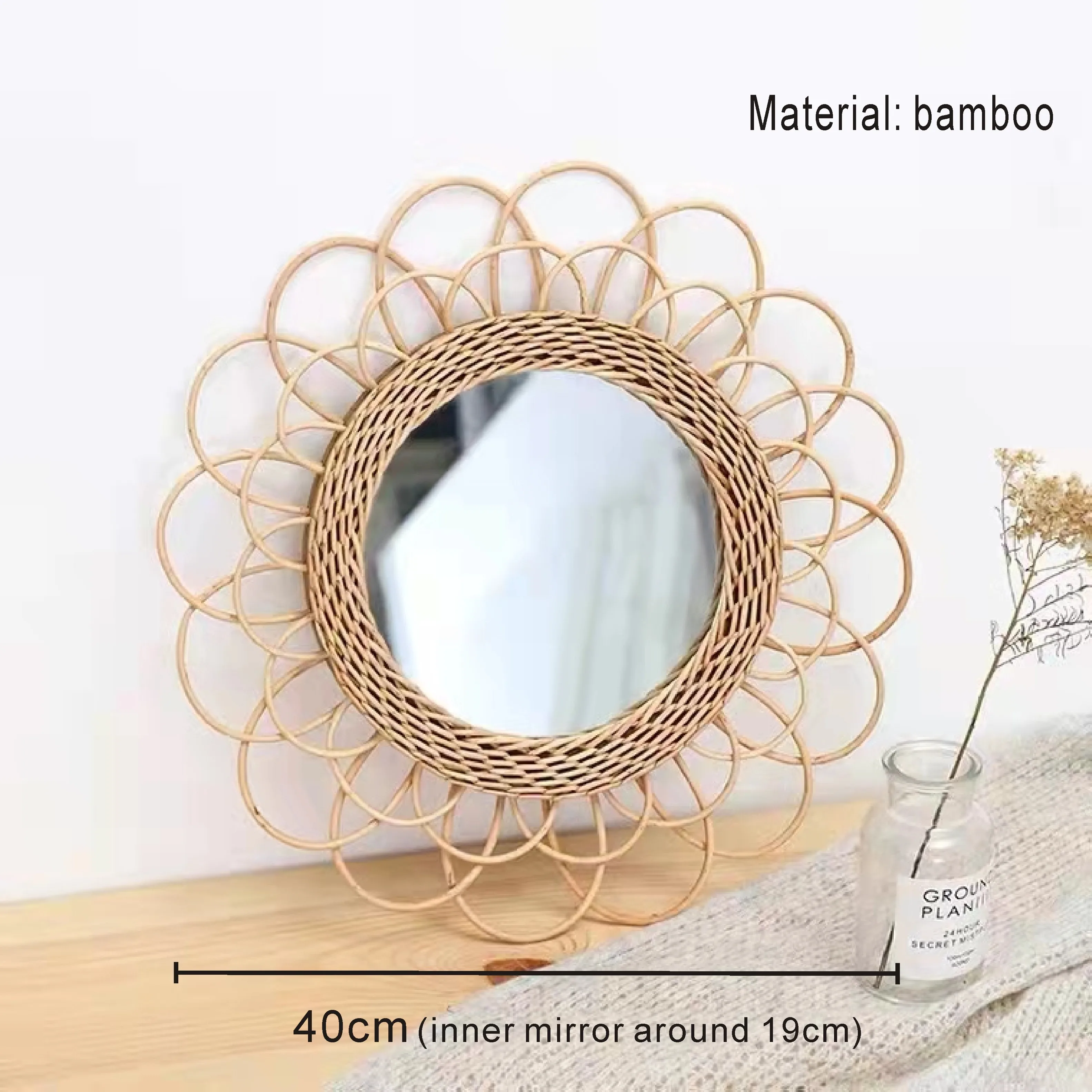 Nordic Style INS Straw Rattan Mirror Wall Decor Round Rattan straw Crafts Wall Hanging Frame Ornament straw wood mirror
Nordic Style INS Straw Rattan Mirror Wall Decor Round Rattan straw Crafts Wall Hanging Frame Ornament straw wood mirror