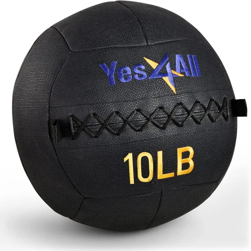 

10lbs Soft Medicine Wall Ball With Target Sticker Yoga Fitness Balls Sports Pilates Birthing Fitball Exercise Training Workout M