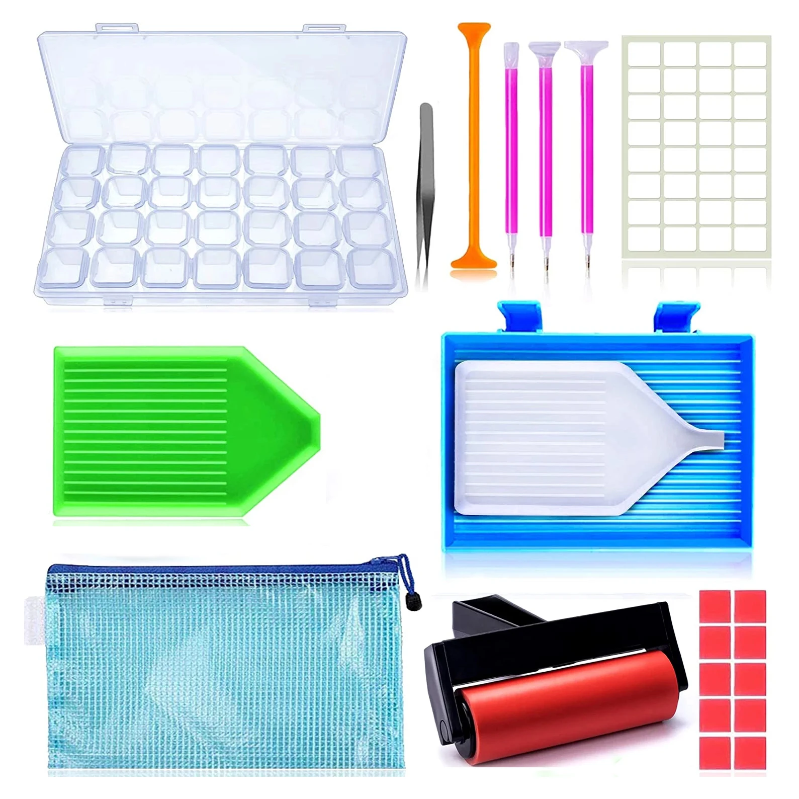 22Pcs Tools DIY Diamond Painting Tools Accessories Kit with Painting Roller and Diamond Embroidery Box for Diamond Painting Art
22Pcs Tools DIY Diamond Painting Tools Accessories Kit with Painting Roller and Diamond Embroidery Box for Diamond Painting Art