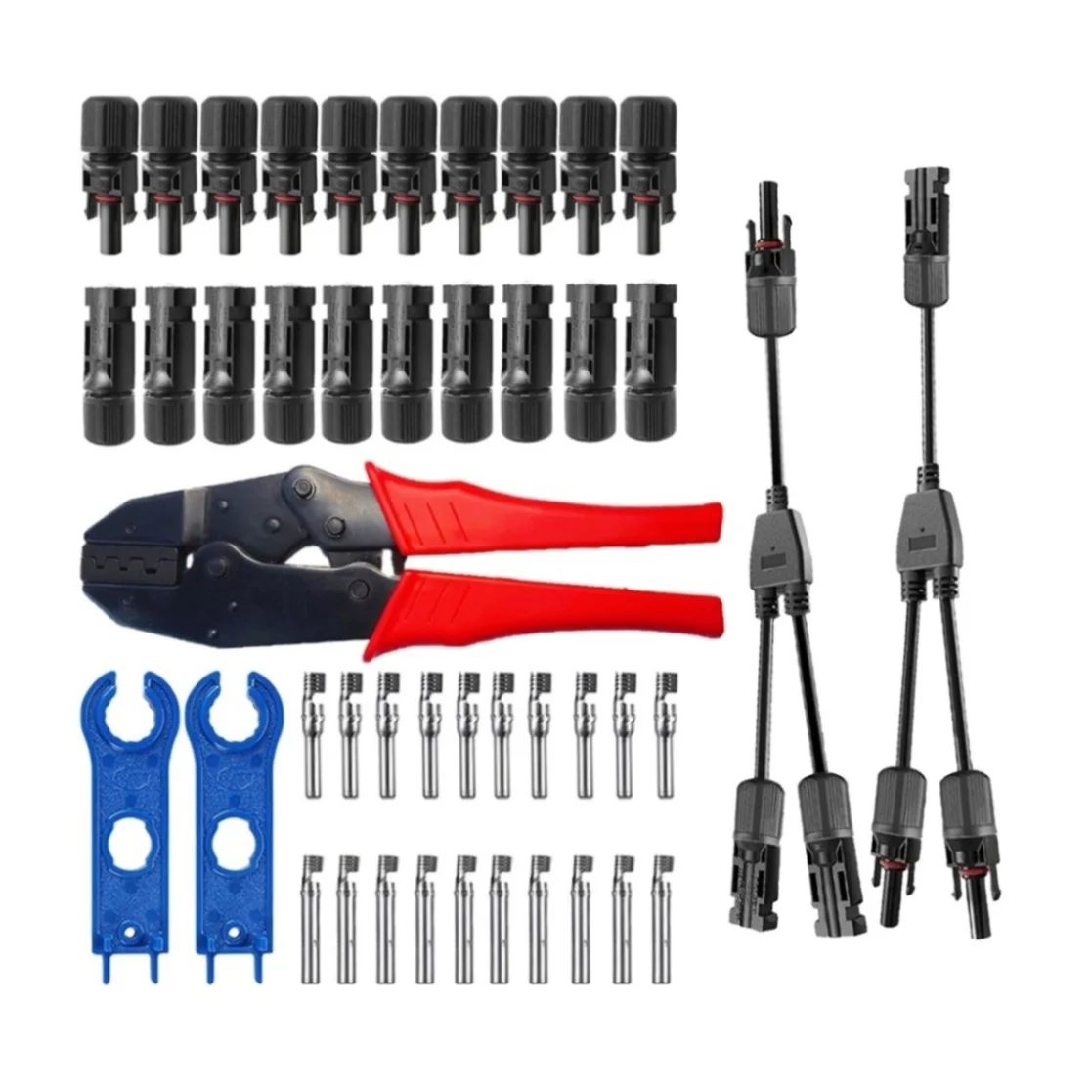 Solar Panel Cable Connectors Plug Cable Male Female Modular Plug Network Connector Branch Connector Spanner Assembly Tool
Solar Panel Cable Connectors Plug Cable Male Female Modular Plug Network Connector Branch Connector Spanner Assembly Tool