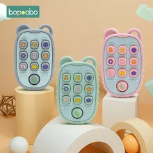 1pc Baby Bear Shapes TV Remote Control Phone Teether Baby Silicone Teether Rodent Gum Pain Relief Teething Infant Sensory Toys