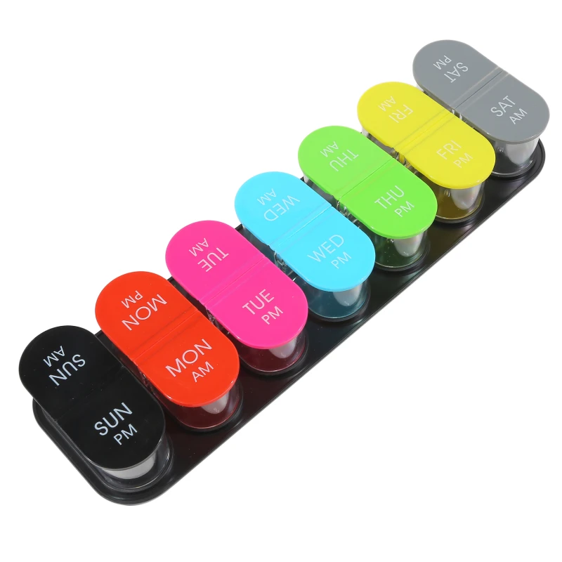 7 Day Weekly Pill Box Removable Day Night Pill Container Medicine Box Portable Pill Dispenser Moisture Proof Splitter Organizer
7 Day Weekly Pill Box Removable Day Night Pill Container Medicine Box Portable Pill Dispenser Moisture Proof Splitter Organizer