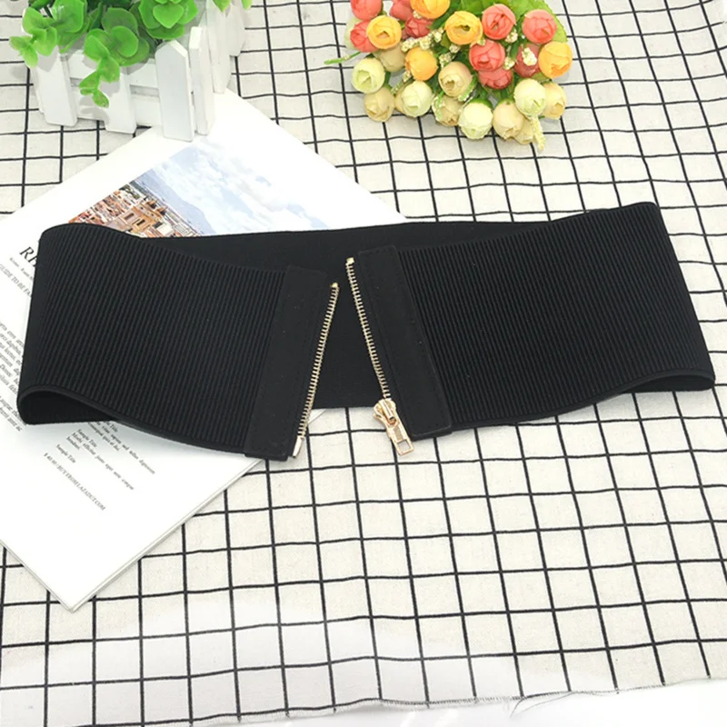 Women Elastic Waist Belt Dress Belt Accessories Stretch Wide Zipper Corset Waistband Dress Adornment for Women Strap
Women Elastic Waist Belt Dress Belt Accessories Stretch Wide Zipper Corset Waistband Dress Adornment for Women Strap