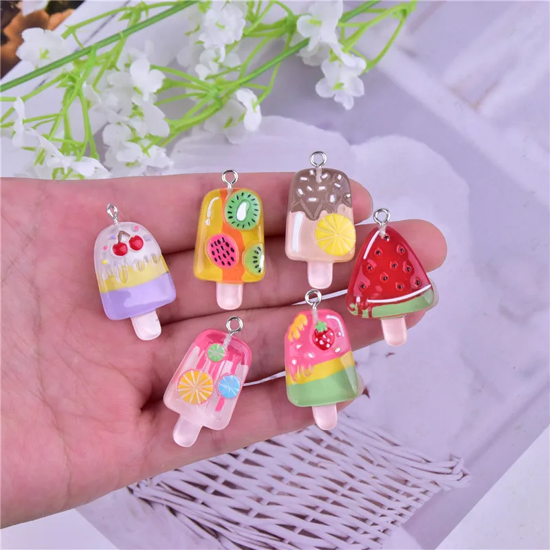 10pcs Resin Summer Orange Watermelon Popsicle Ice Cream Fruit Popsicle Charm for Necklace Earrings Keychain Handmde DIY Charm
10pcs Resin Summer Orange Watermelon Popsicle Ice Cream Fruit Popsicle Charm for Necklace Earrings Keychain Handmde DIY Charm
