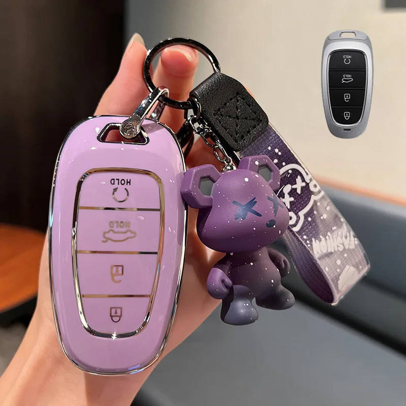 TPU Car Remote Key Case Cover Holder Shell Fob For 4 Button Hyundai Santa Fe Tucson 2022 NEXO NX4 Atos Solaris Prime2021
TPU Car Remote Key Case Cover Holder Shell Fob For 4 Button Hyundai Santa Fe Tucson 2022 NEXO NX4 Atos Solaris Prime2021