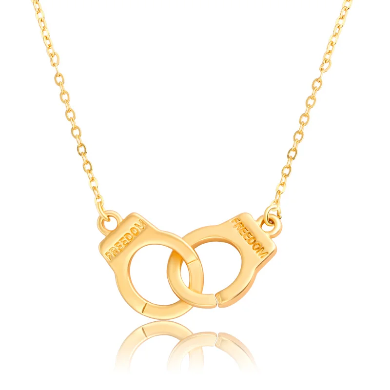 2Pcs Handcuffs Lovers Pendant Necklace Valentine's Day Jewelry Present Couple Party Gothic Necklaces Rebajas Y Envio Gratis
2Pcs Handcuffs Lovers Pendant Necklace Valentine's Day Jewelry Present Couple Party Gothic Necklaces Rebajas Y Envio Gratis