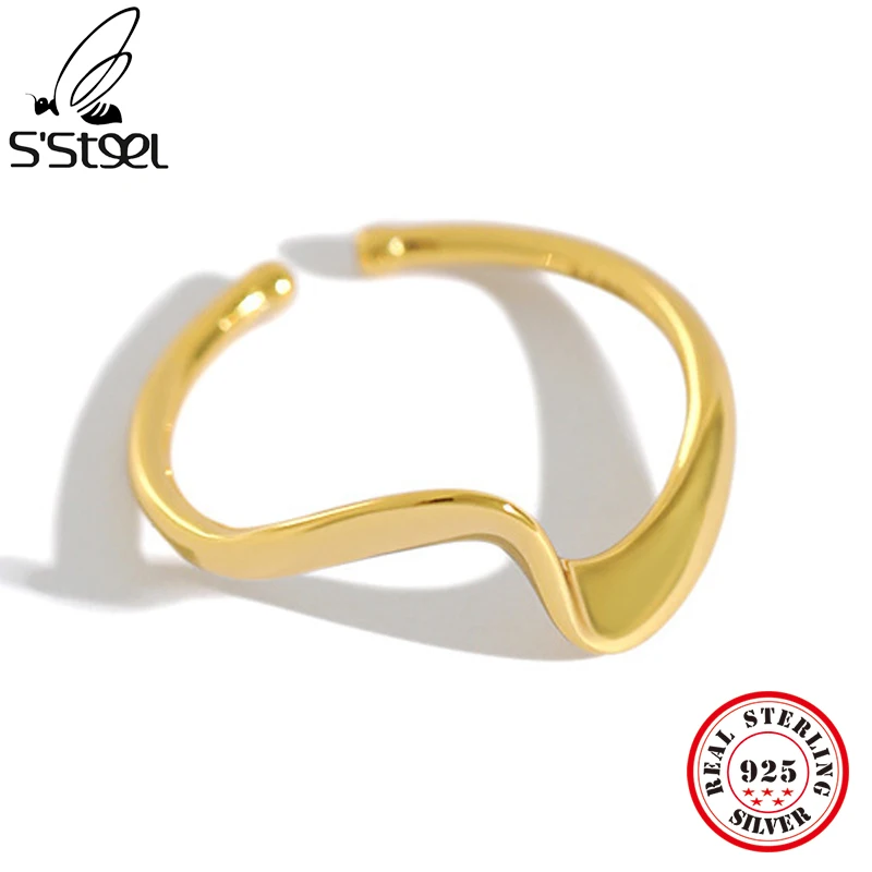 S'STEEL Sterling Silver 925 Gold Adjustable Ring Irregular Gifts For Women Casual Designer Personalized Luxury 2022 Accessories
S'STEEL Sterling Silver 925 Gold Adjustable Ring Irregular Gifts For Women Casual Designer Personalized Luxury 2022 Accessories