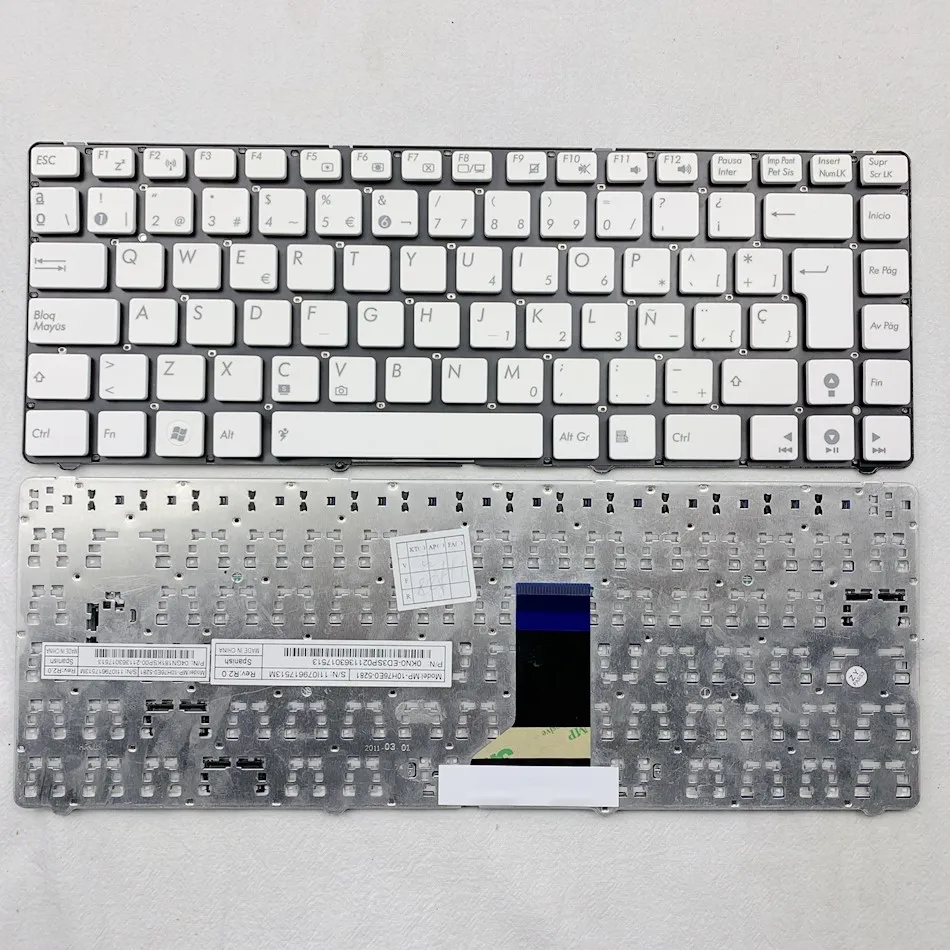 Spanish Keyboard for ASUS U30 U31 U31F U31S U31Sg U31Sd U31Jg U35 U35F U35J U35Jc U36 U36Jc U41 U45 U45J SP Layout
Spanish Keyboard for ASUS U30 U31 U31F U31S U31Sg U31Sd U31Jg U35 U35F U35J U35Jc U36 U36Jc U41 U45 U45J SP Layout