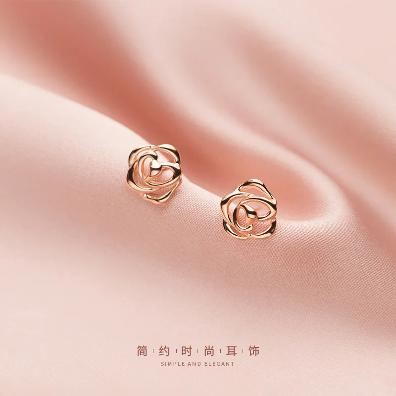 Stud Earrings for Women Simple Temperamental Hollow Rose Small and Sweet Ear Rings
Stud Earrings for Women Simple Temperamental Hollow Rose Small and Sweet Ear Rings