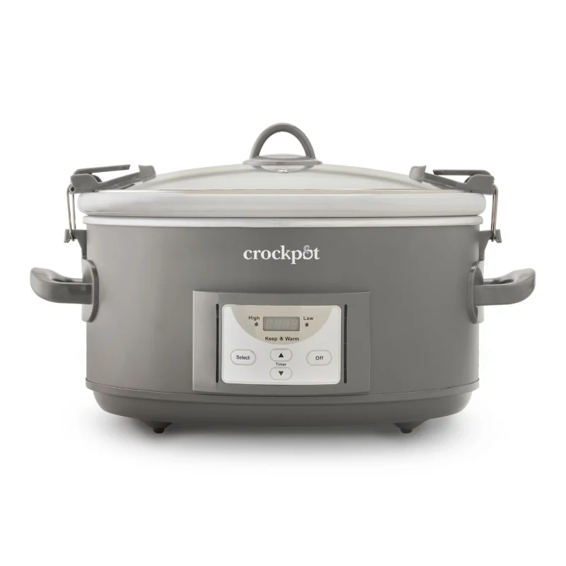 Crockpot 7-квартовая программируемая медленная плитка для готовки и переноски, серая
Crockpot 7-квартовая программируемая медленная плитка для готовки и переноски, серая