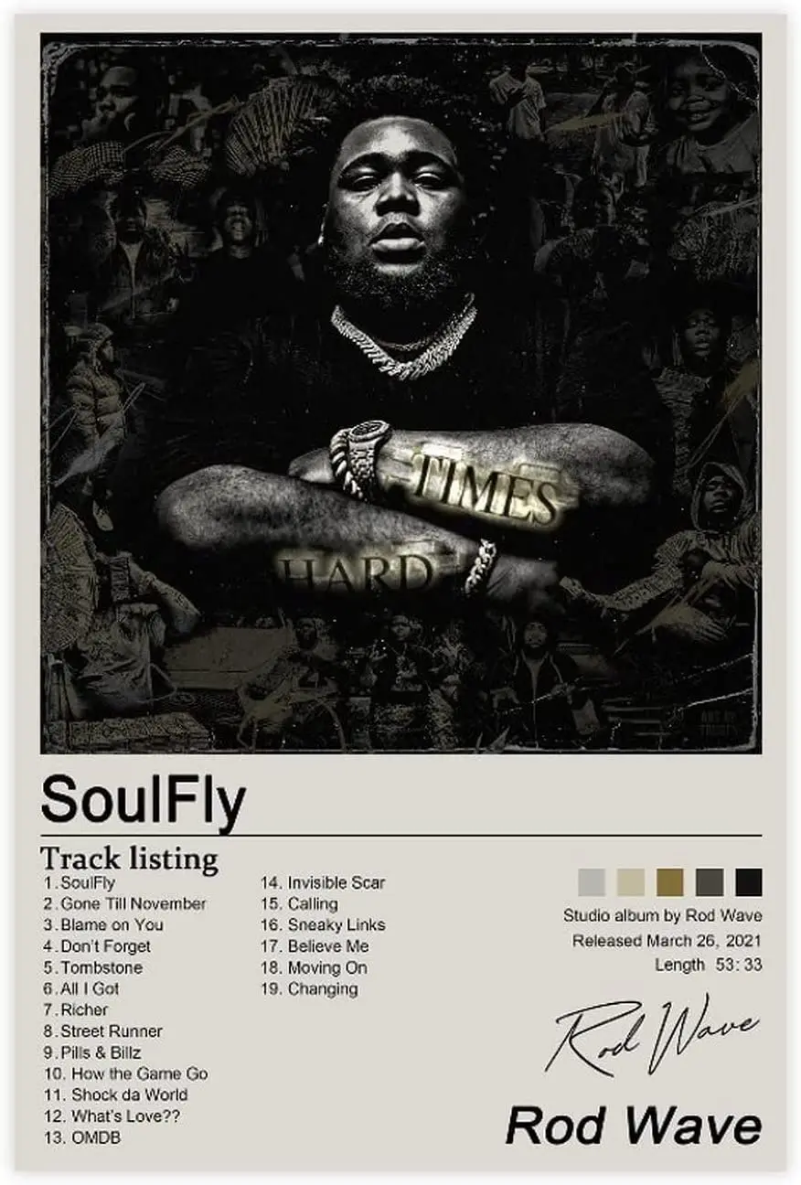 Плакат на стену с изображением музыкального альбома Rod Wave, винтажная комнатная картина, домашний декор, Современная Настенная роспись, забавное украшение без рамки 
Плакат на стену с изображением музыкального альбома Rod Wave, винтажная комнатная картина, домашний декор, Современная Настенная роспись, забавное украшение без рамки