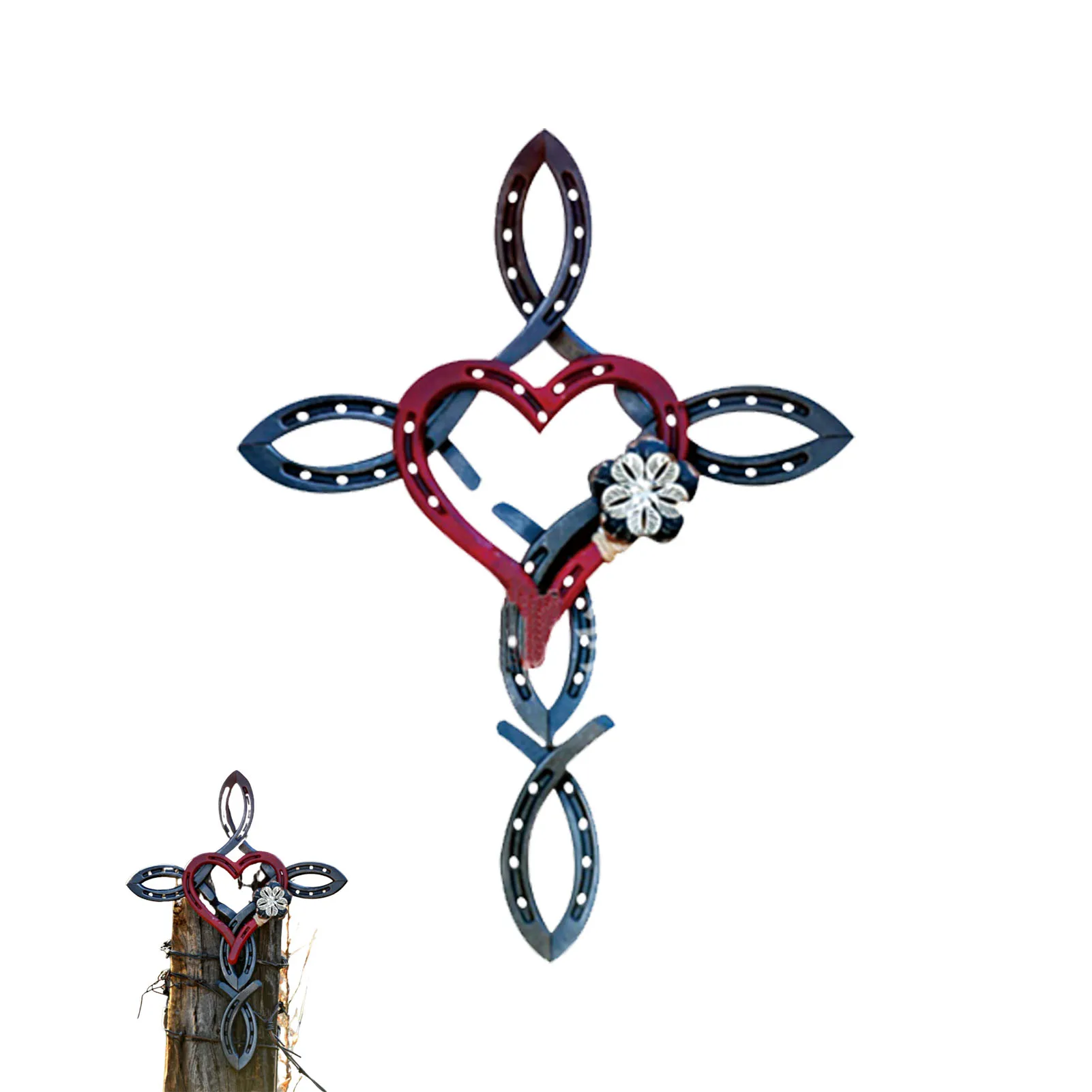 Decorative Horseshoe Wall Cross Natural Horsehsoe Cross With Heart Vintage Wall Mounted Cross For Living Room Or Outdoor
Decorative Horseshoe Wall Cross Natural Horsehsoe Cross With Heart Vintage Wall Mounted Cross For Living Room Or Outdoor