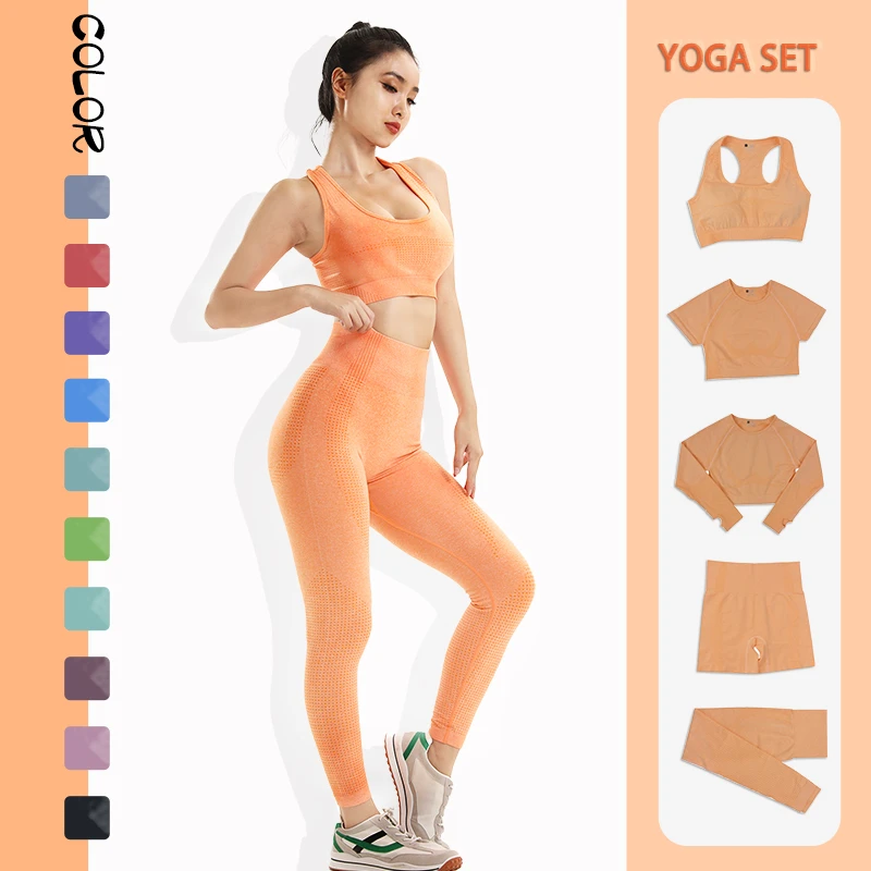 2 Piece Set Women Seamless Yoga Set Workout Sportswear Gym Clothing Fitness Long Sleeve Crop Top High Waist Leggings Sports Suit
2 Piece Set Women Seamless Yoga Set Workout Sportswear Gym Clothing Fitness Long Sleeve Crop Top High Waist Leggings Sports Suit