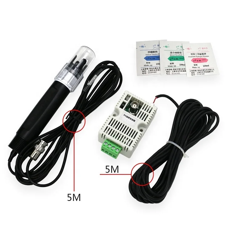 BGT-D718-PH Water Quality Monitoring 4-20mA 0-5V RS485 Modbus PH Transmitter Water PH Sensor for Agriculture Irrigation
BGT-D718-PH Water Quality Monitoring 4-20mA 0-5V RS485 Modbus PH Transmitter Water PH Sensor for Agriculture Irrigation