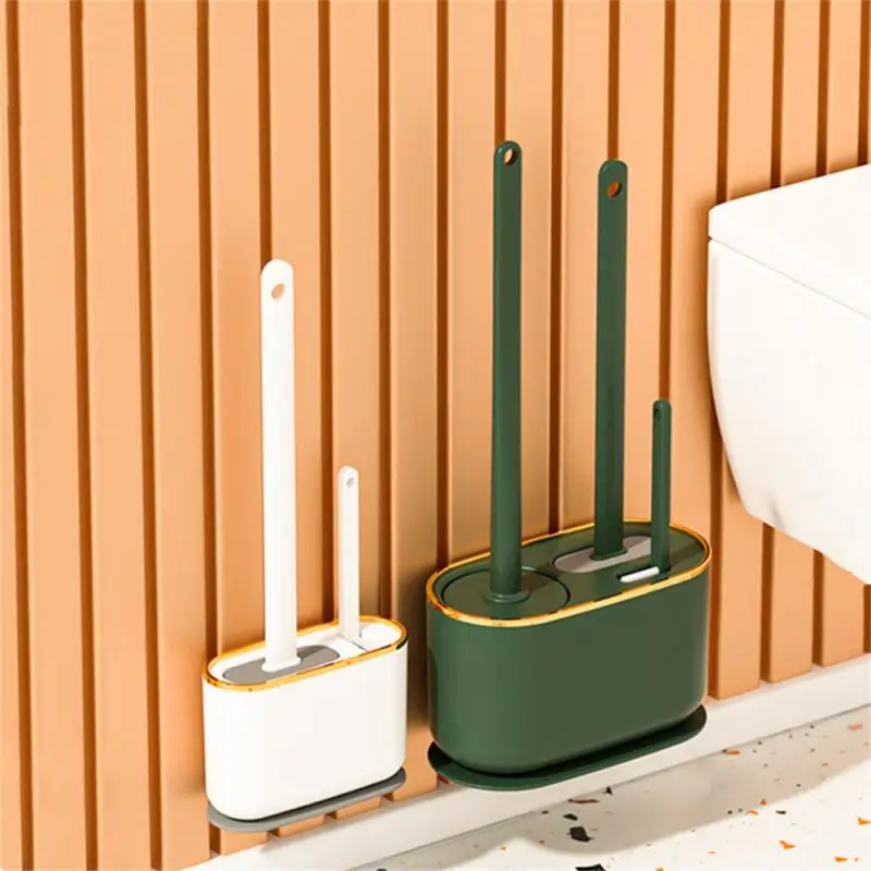 Wall Hanging Toilet Brush With Holder Long Handled Silicone Toilet Brush Soft Bristles WC Cleaning Brush Bathroom Accessories
Wall Hanging Toilet Brush With Holder Long Handled Silicone Toilet Brush Soft Bristles WC Cleaning Brush Bathroom Accessories