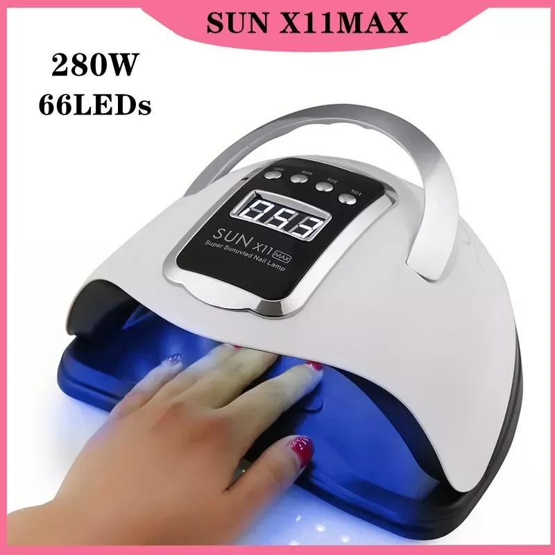 2022NEW 280W SUN X11MAX UV LED Lamp Nail Drying Lamp For Curing All Gel Polish Lamp for Manicure Nails Dryer Auto Sensor
2022NEW 280W SUN X11MAX UV LED Lamp Nail Drying Lamp For Curing All Gel Polish Lamp for Manicure Nails Dryer Auto Sensor