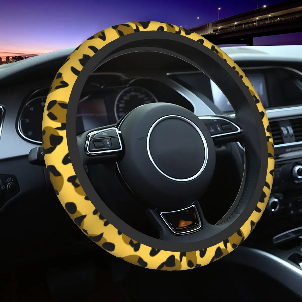 Leopard Car Steering Wheel Cover 37-38 Non-slip Skin Cats Steering Wheel Protective Cover Elastische Steering-Wheel Accessories
Leopard Car Steering Wheel Cover 37-38 Non-slip Skin Cats Steering Wheel Protective Cover Elastische Steering-Wheel Accessories