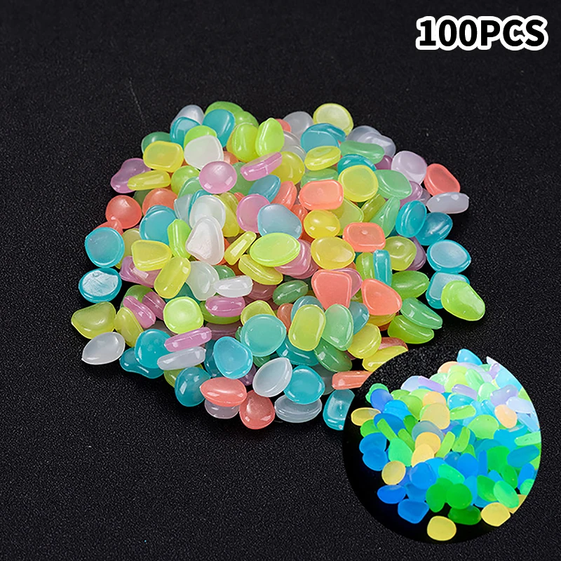 100pcs Garden Decoration Luminous Stones Glow In The Dark Decorative Pebbles Outdoor Fish Tank Decoration 
100pcs Garden Decoration Luminous Stones Glow In The Dark Decorative Pebbles Outdoor Fish Tank Decoration