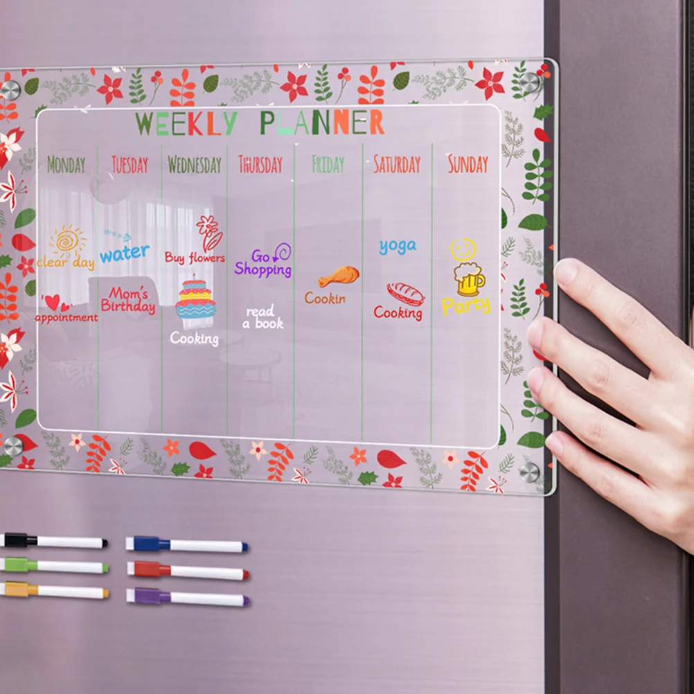 Refrigerator Erasable Writing Board Planner Note Magnetic Dry Erase Acrylic Fridge
Refrigerator Erasable Writing Board Planner Note Magnetic Dry Erase Acrylic Fridge