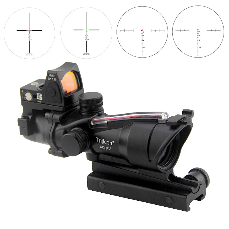 Оптический Прицел ACOG 4X32 BAC с подсветкой сетка шевроном RMR Micro Red Dot Sight - купить по