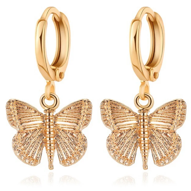 New Temperament Personality Insect Earring Vintage Alloy Gold Silver Color Large Butterfly Earrings For Women Jewelry Ear Nail
New Temperament Personality Insect Earring Vintage Alloy Gold Silver Color Large Butterfly Earrings For Women Jewelry Ear Nail
