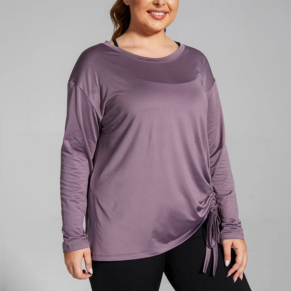 Plus Size Women Loose Fitness T-Shirt Long Sleeve Yoga Wear Quick Dry Yoga Wear Drawstring Quick Dry Sports Top
Plus Size Women Loose Fitness T-Shirt Long Sleeve Yoga Wear Quick Dry Yoga Wear Drawstring Quick Dry Sports Top