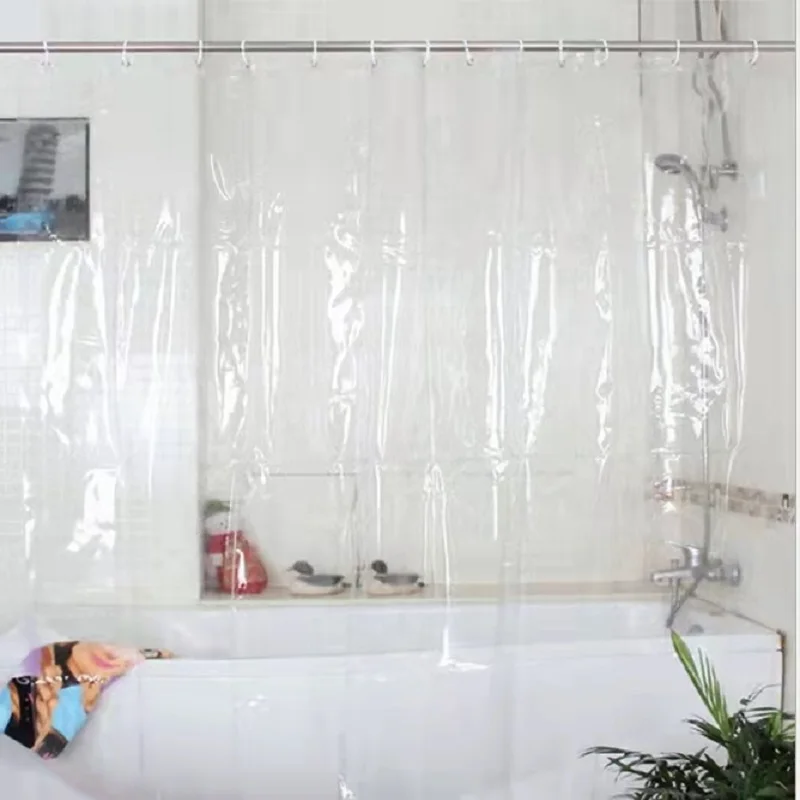 PEVA Clear Shower Curtain Transparent Waterproof White Plastic Bath Curtains Liner Bathroom Mildew Home Luxury with Hooks
PEVA Clear Shower Curtain Transparent Waterproof White Plastic Bath Curtains Liner Bathroom Mildew Home Luxury with Hooks