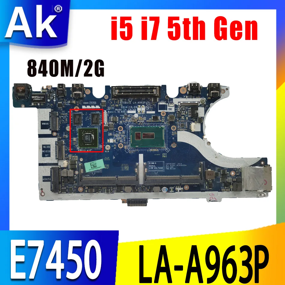 Материнская плата для ноутбука DELL Latitude E7450, 7450 дюйма, Φ 0HVV96 ZBU11 с Φ I7-5600U CPU 840M/2GB
Материнская плата для ноутбука DELL Latitude E7450, 7450 дюйма, Φ 0HVV96 ZBU11 с Φ I7-5600U CPU 840M/2GB