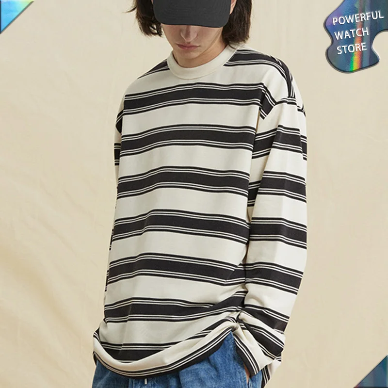 2023 High Quality Striped Long-sleeved 280G Heavy Cotton Round Neck Bottoming Long-sleeved T-shirt Autumn Winter New Hoodie
2023 High Quality Striped Long-sleeved 280G Heavy Cotton Round Neck Bottoming Long-sleeved T-shirt Autumn Winter New Hoodie