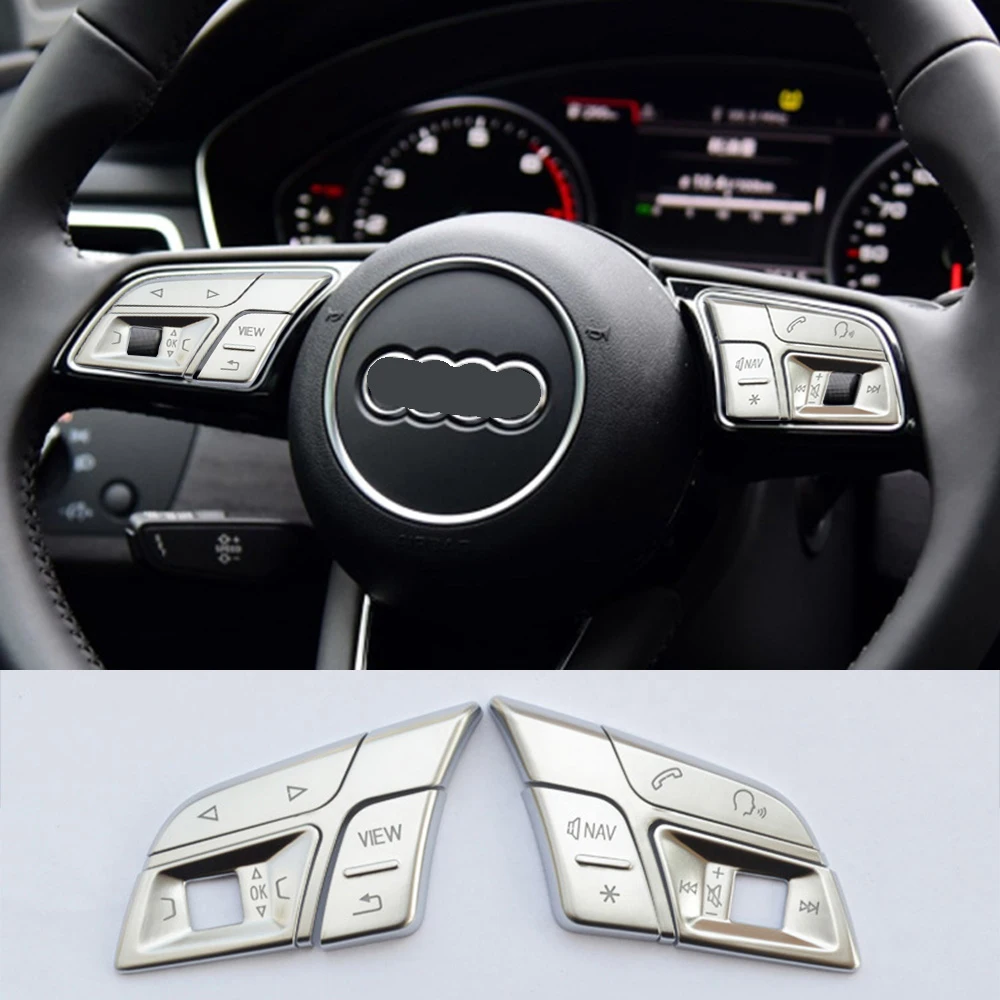 For Audi A3 8V A4 B9 A5 A6 C8 A7 A8 D5 Q5 FY Q7 4M Car Steering Wheel Buttons Decoration Cover Sticker Trim Auto Accessories
For Audi A3 8V A4 B9 A5 A6 C8 A7 A8 D5 Q5 FY Q7 4M Car Steering Wheel Buttons Decoration Cover Sticker Trim Auto Accessories