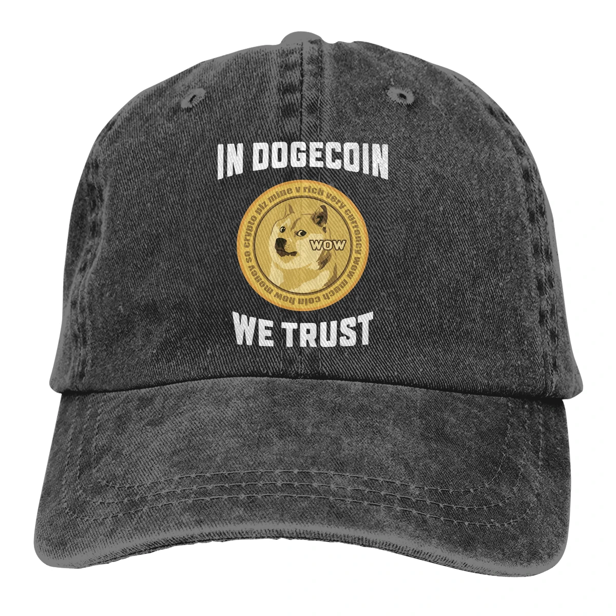 

In Bitcoin We Trust The Baseball Cap Peaked Capt Sport Unisex Outdoor Custom Doge Dogecoin Skyrocketing Digital Currency Hats