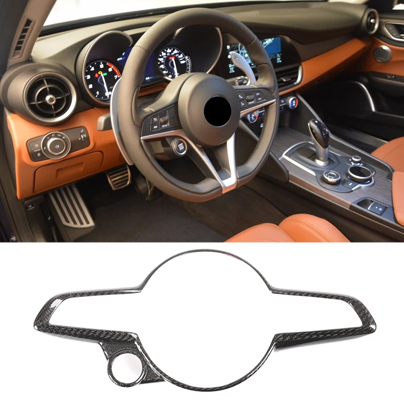 Car Steering Wheel Button Cover Sticker Real Carbon Fiber Interior Trim for 2020-2021 Alfa Romeo Giulia/Stelvio
Car Steering Wheel Button Cover Sticker Real Carbon Fiber Interior Trim for 2020-2021 Alfa Romeo Giulia/Stelvio