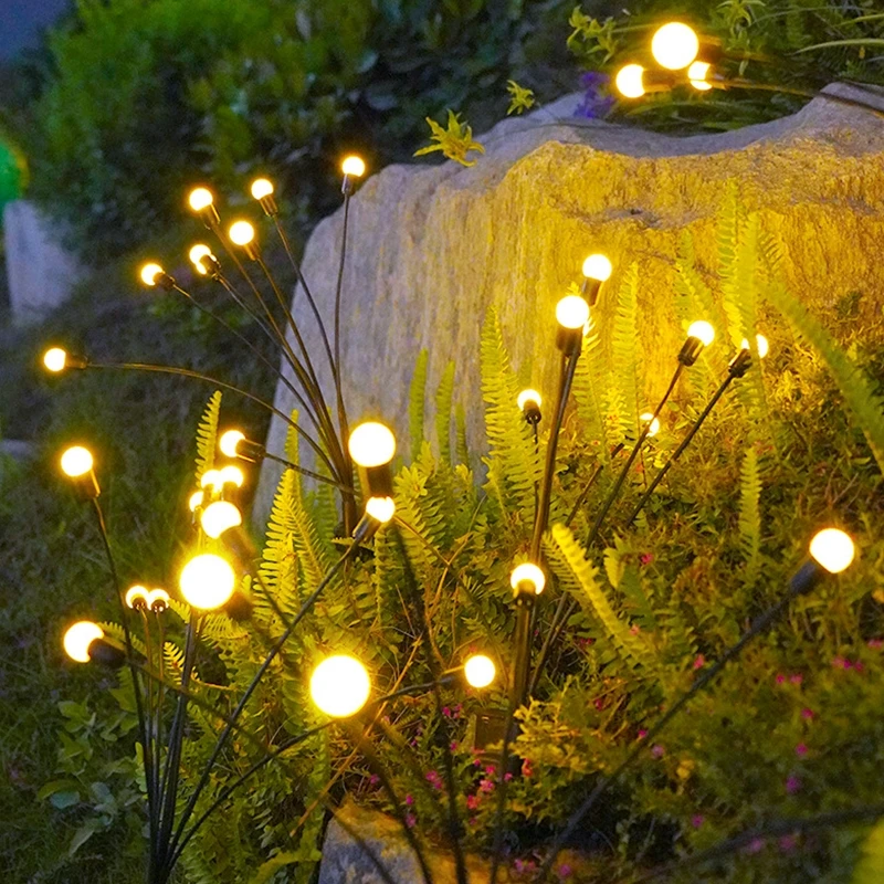 

1/2/4Pcs 6/8/10LED Solar Garden Light LED Firework Firefly Landscape Lights Outdoor Waterproof Lawn Lights for Garden Path Decor