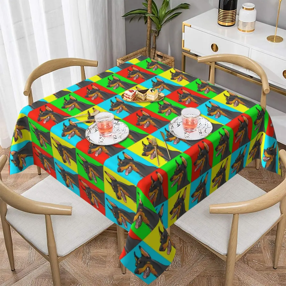 Doberman Pinscher Dogs Table Cover Universal Rectangular Fitted Tablecloth Protector for Wedding Banquet Party
Doberman Pinscher Dogs Table Cover Universal Rectangular Fitted Tablecloth Protector for Wedding Banquet Party