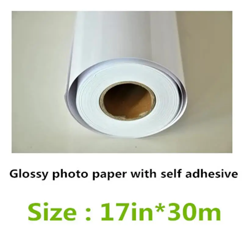 17in*30m High quality Factory supply 150gsm Sticker/Self adhesive glossy photo paper roll
17in*30m High quality Factory supply 150gsm Sticker/Self adhesive glossy photo paper roll