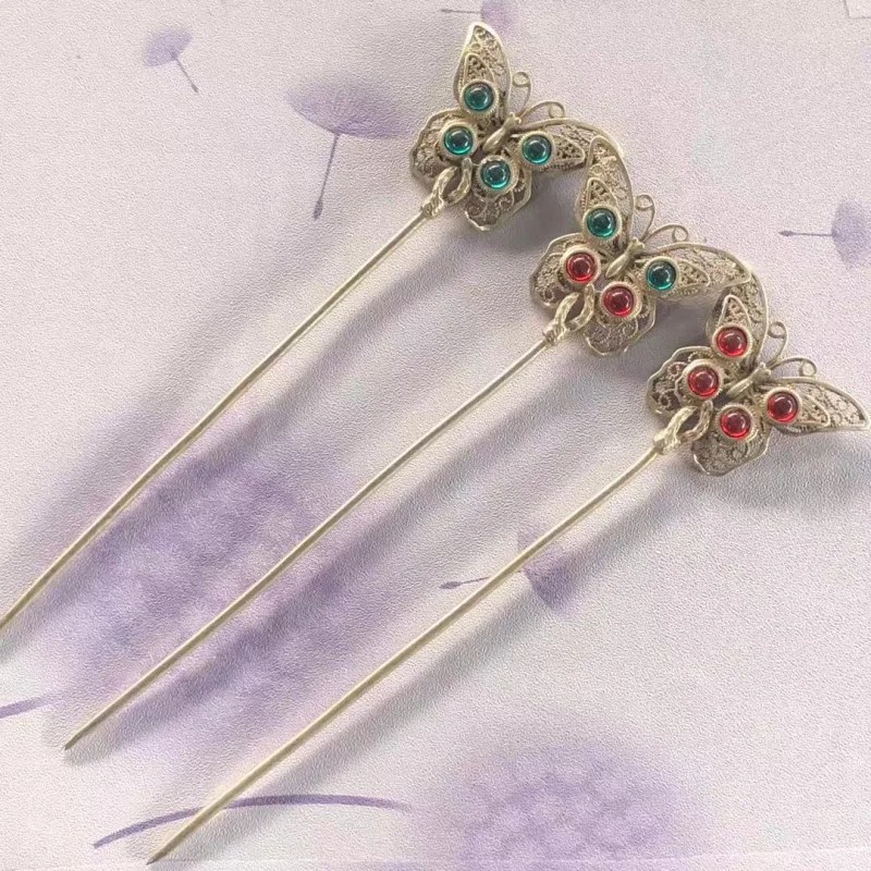 Wholesale Miao Silver Hairpin Hair Clasp Ethnic Style Tibetan Silver Butterfly Type Hairpin Accessories Classical Updo Hair Acce
Wholesale Miao Silver Hairpin Hair Clasp Ethnic Style Tibetan Silver Butterfly Type Hairpin Accessories Classical Updo Hair Acce
