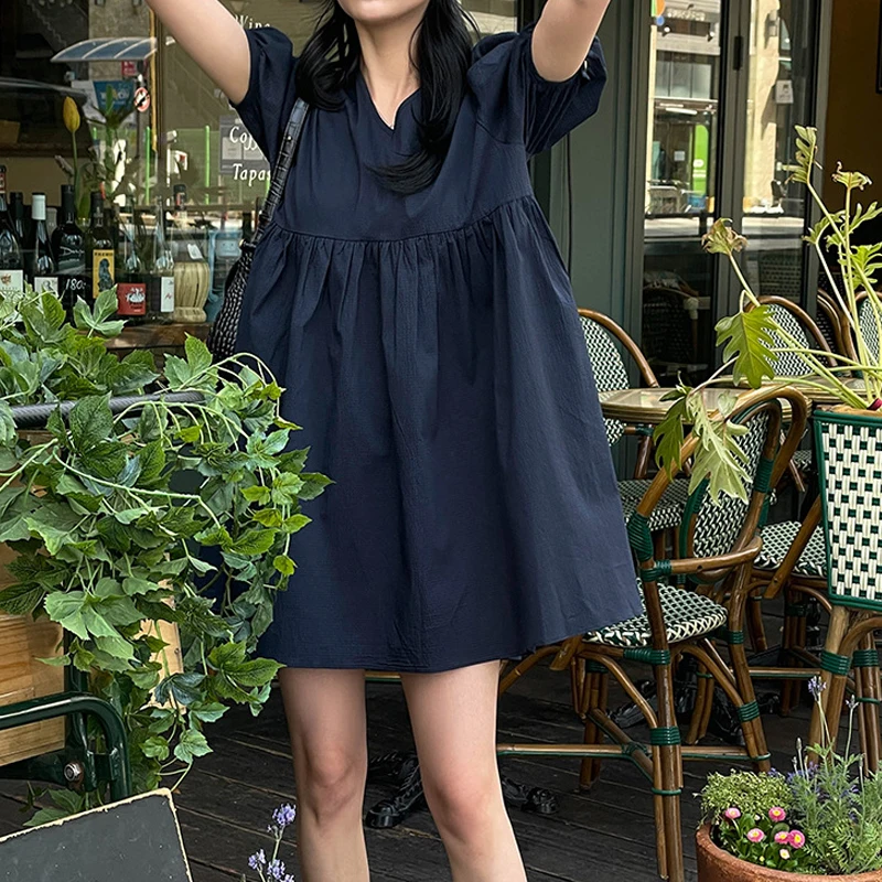 Summer 2022 Women Clothes Casual V-Neck Short Sleeve High Waist Loose Dress Female
Summer 2022 Women Clothes Casual V-Neck Short Sleeve High Waist Loose Dress Female
