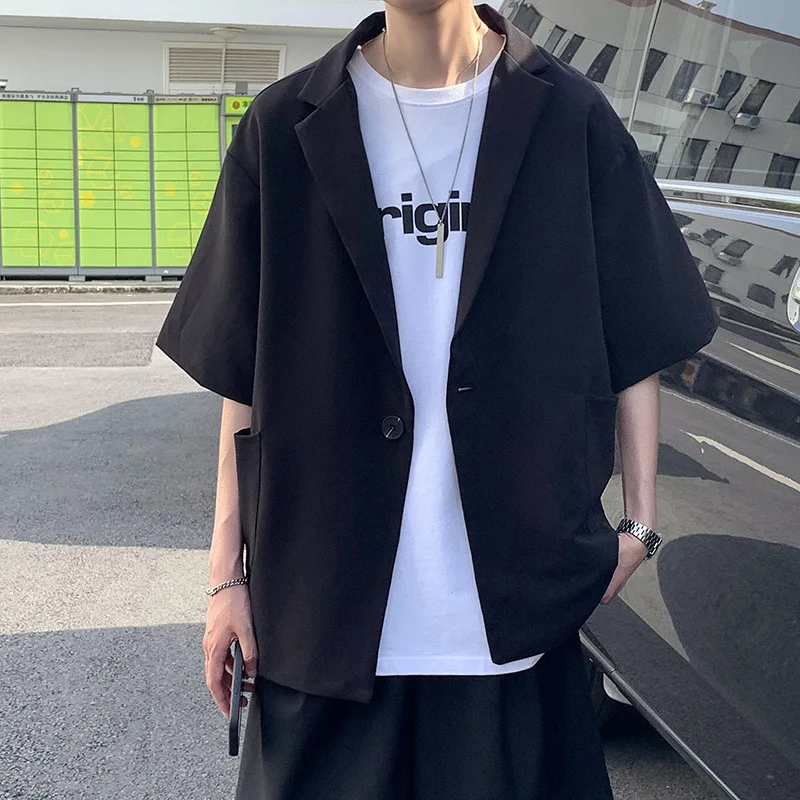 ZCSMLL Summer Short-sleeved Suit Jacket Men's Casual Top Korean Version Trend Loose Five-point Sleeve Small Suit
ZCSMLL Summer Short-sleeved Suit Jacket Men's Casual Top Korean Version Trend Loose Five-point Sleeve Small Suit