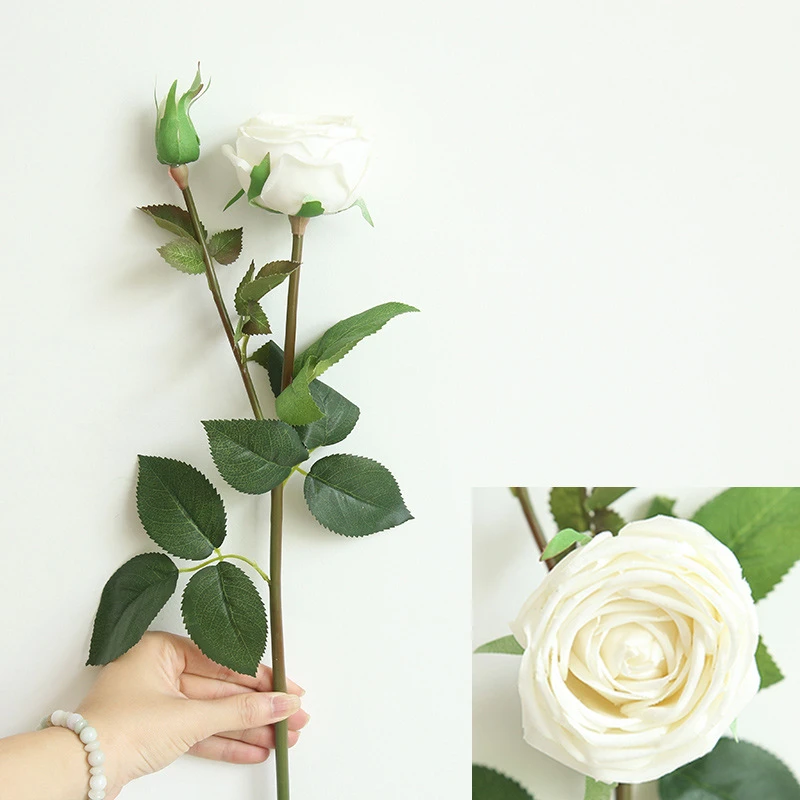 White Roses Branches 5 Pieces Artificial Rose Realistic Flower Plant Wedding Party Ornament Birthday Valentine's Day Gift
White Roses Branches 5 Pieces Artificial Rose Realistic Flower Plant Wedding Party Ornament Birthday Valentine's Day Gift