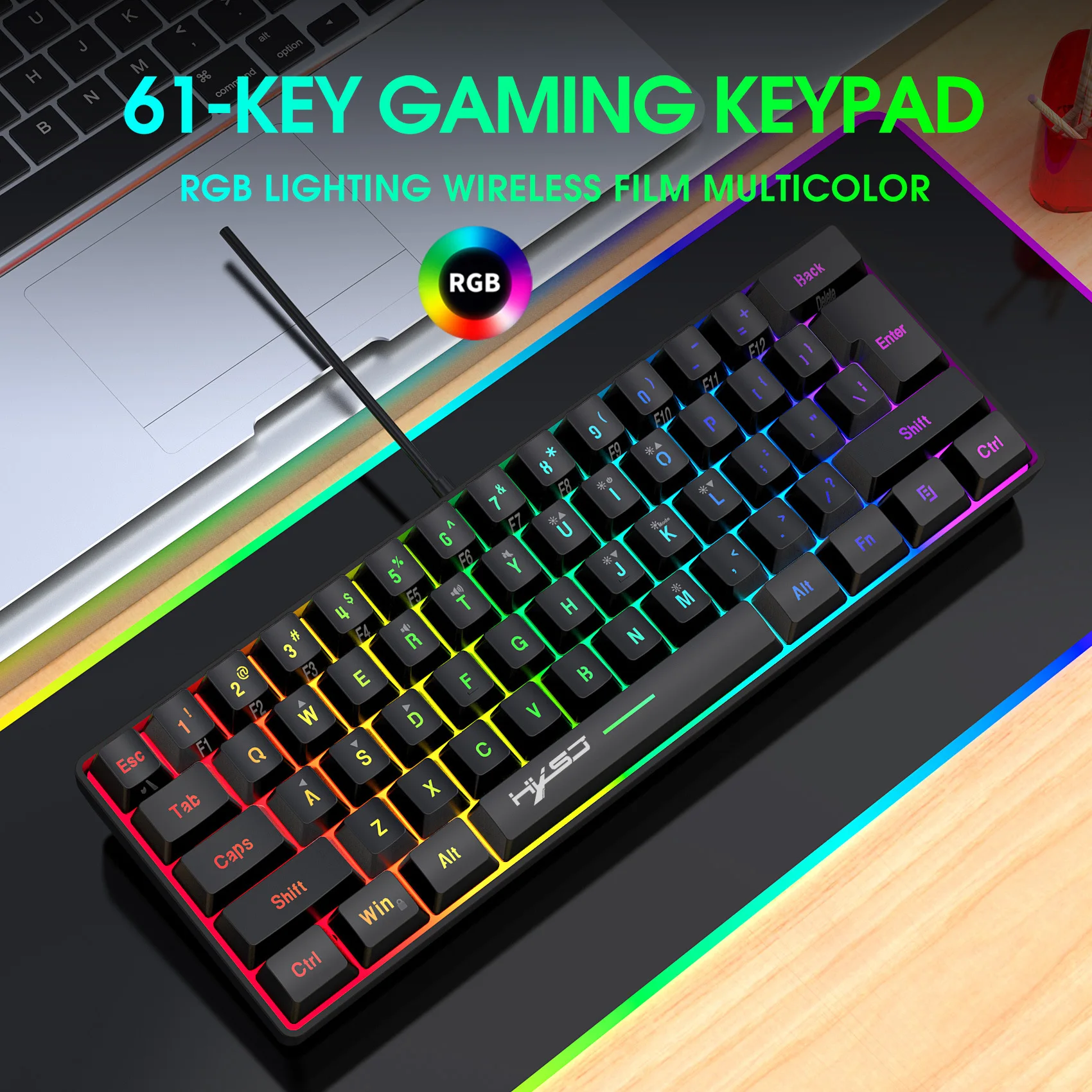 61 Keys Gaming Keyboard RGB Backlight Keyboard And Mouse Wired Gamer Keyboard For PC Laptop Office
61 Keys Gaming Keyboard RGB Backlight Keyboard And Mouse Wired Gamer Keyboard For PC Laptop Office