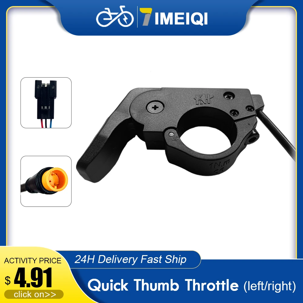 Ebike Thumb Throttle Electric Bike Left/Right Handle Throttle Waterproof/SM Connector For 12V-72V Electric Scooter Accelerator
Ebike Thumb Throttle Electric Bike Left/Right Handle Throttle Waterproof/SM Connector For 12V-72V Electric Scooter Accelerator