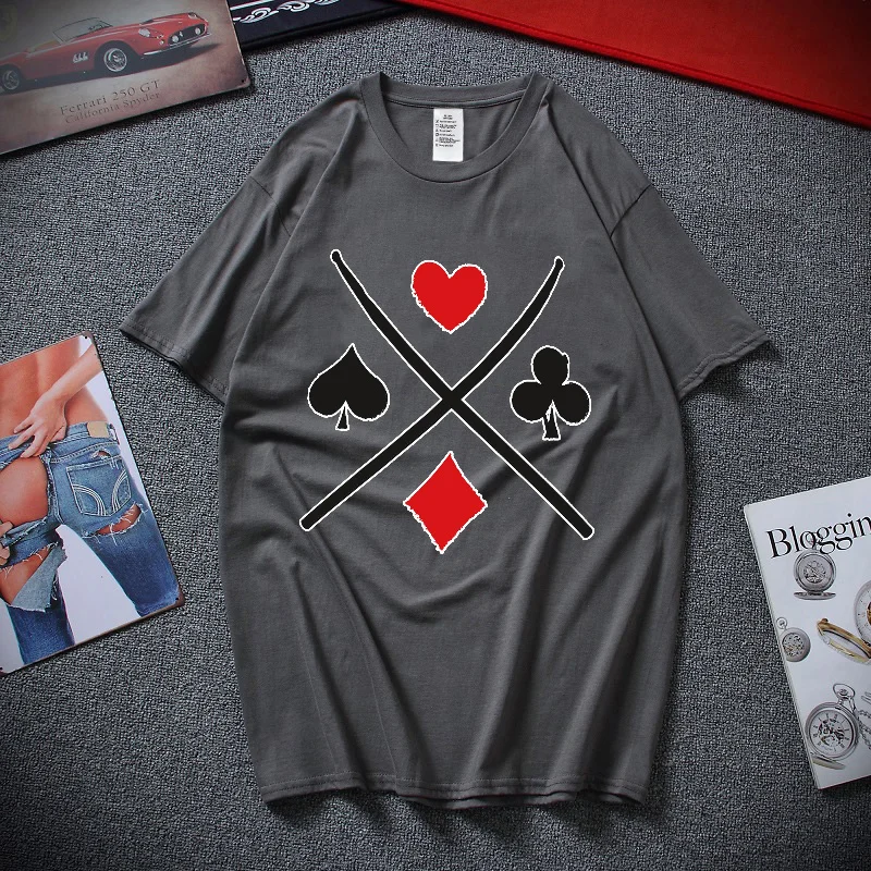 Men's Cotton Top Playing Card Pattern T-Shirt Fashion Short Sleeve Round Neck T-Shirt Blazer Men's/Women's Jacket
Men's Cotton Top Playing Card Pattern T-Shirt Fashion Short Sleeve Round Neck T-Shirt Blazer Men's/Women's Jacket