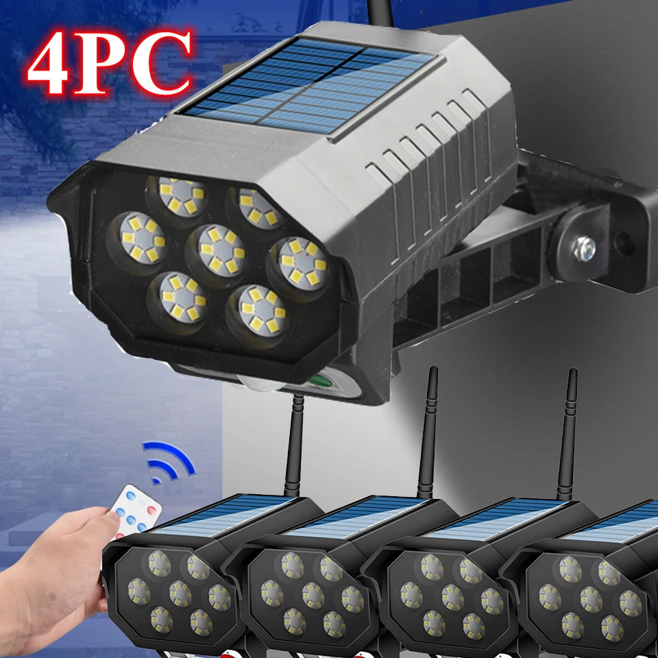 4/2/1PCS Fake Camera Body Induction 42LED Remote Control Solar Street Light Monitoring Wall Lamp Outdoor BurglarProof Waterproof
4/2/1PCS Fake Camera Body Induction 42LED Remote Control Solar Street Light Monitoring Wall Lamp Outdoor BurglarProof Waterproof