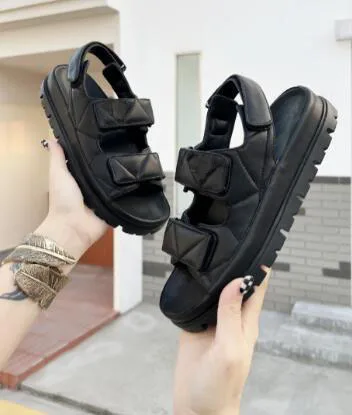 

Moraima Snc Black Leather Open Toe Flat Sandals Women Summer Buckle Strap Gladiator Shoes White Beach Wearing Hook&Loop Sandals