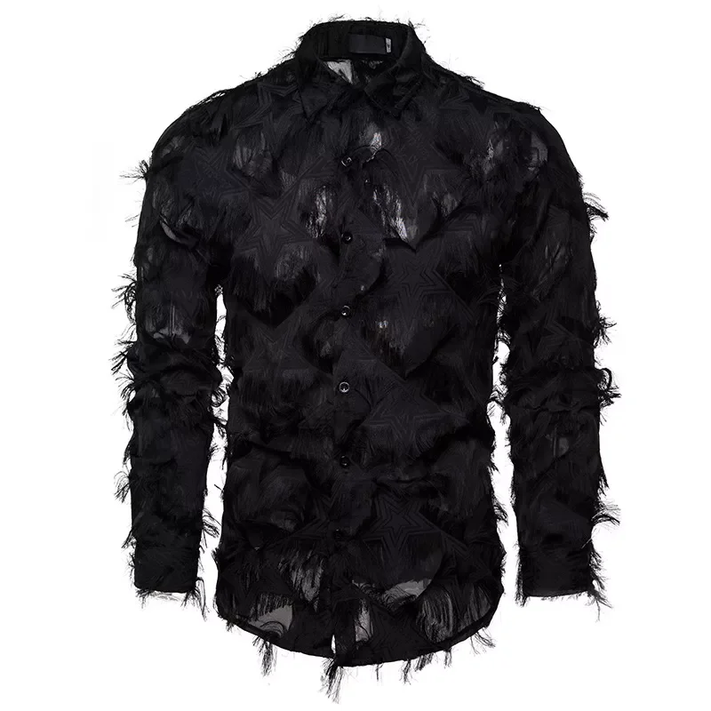 2022New Size 2022 New Casual Men's Fashion Lapel Hand made three dimensional feather fabric Long sleeve Shirt Slim Fit Socia
2022New Size 2022 New Casual Men's Fashion Lapel Hand made three dimensional feather fabric Long sleeve Shirt Slim Fit Socia
