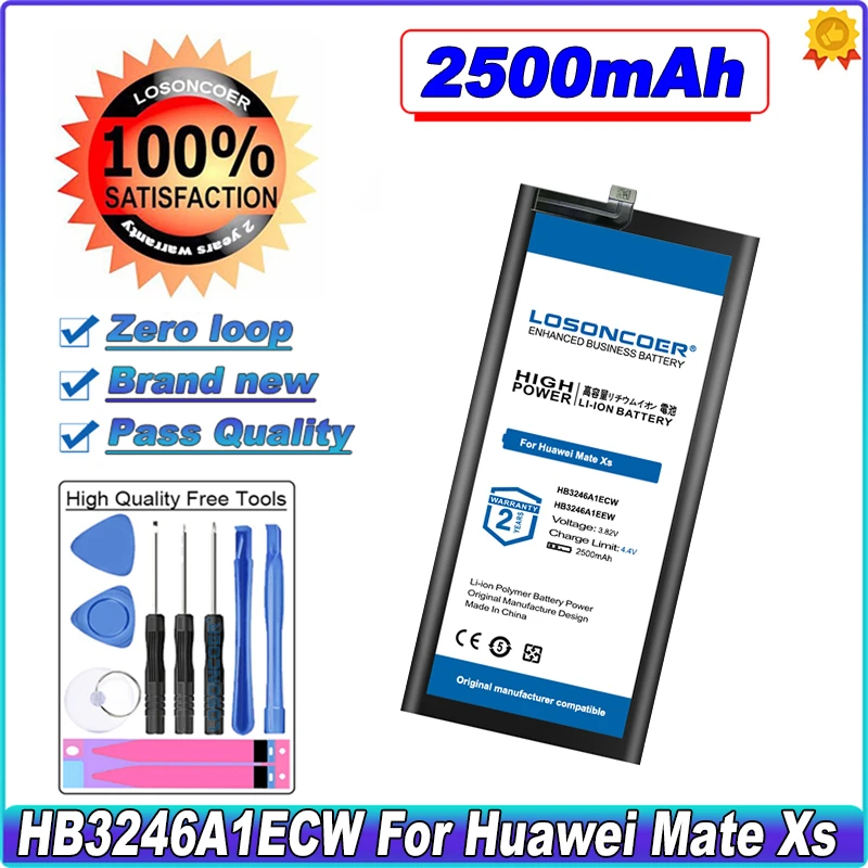 Аккумулятор LOSONCOER HB3246A1ECW HB3246A1EEW на 2500 мА · ч для Huawei Mate XS
Аккумулятор LOSONCOER HB3246A1ECW HB3246A1EEW на 2500 мА · ч для Huawei Mate XS
