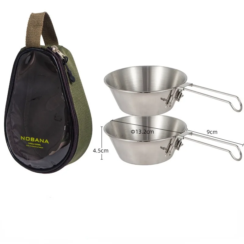 Outdoor 2-piece Set Picnic Camping Stainless Steel Tableware Mountaineering Fishing Snow Pull Cup Portable Bowl Set
Outdoor 2-piece Set Picnic Camping Stainless Steel Tableware Mountaineering Fishing Snow Pull Cup Portable Bowl Set
